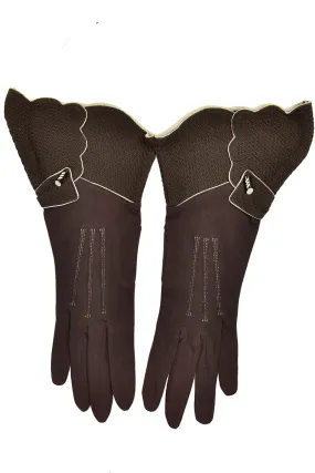 1930s or Early 1940s Vintage Gauntlet Gloves Made in Germany Size 7.5 NEW