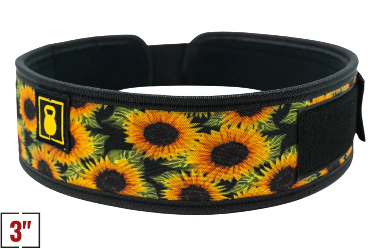 2POOD 3" Petite Sunflower Weightlifting Belt