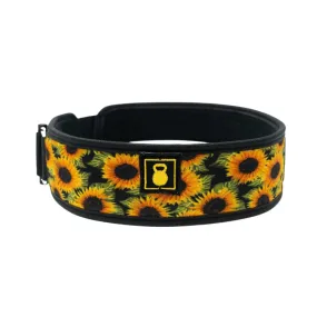 3" Petite Sunflowers Weightlifting Belt