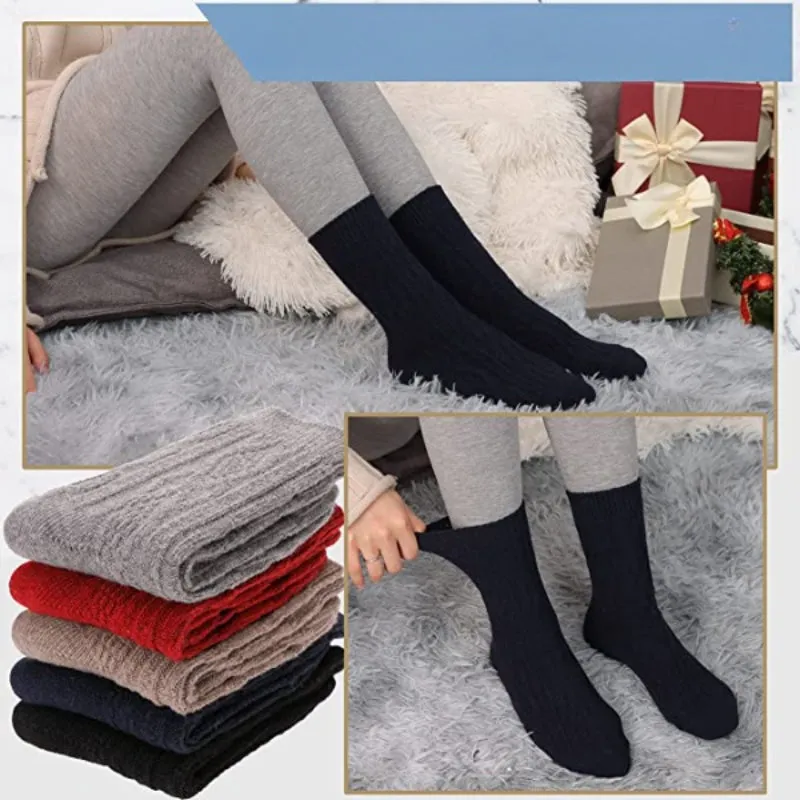 5-Pack Soft Wool Hiking Socks For Women