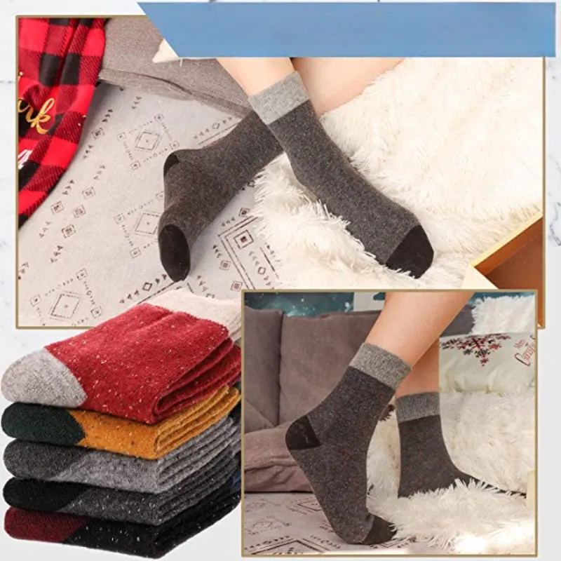 5-Pack Soft Wool Hiking Socks For Women