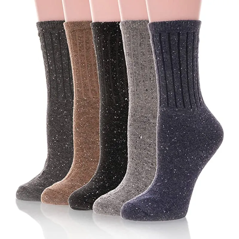 5-Pack Soft Wool Hiking Socks For Women