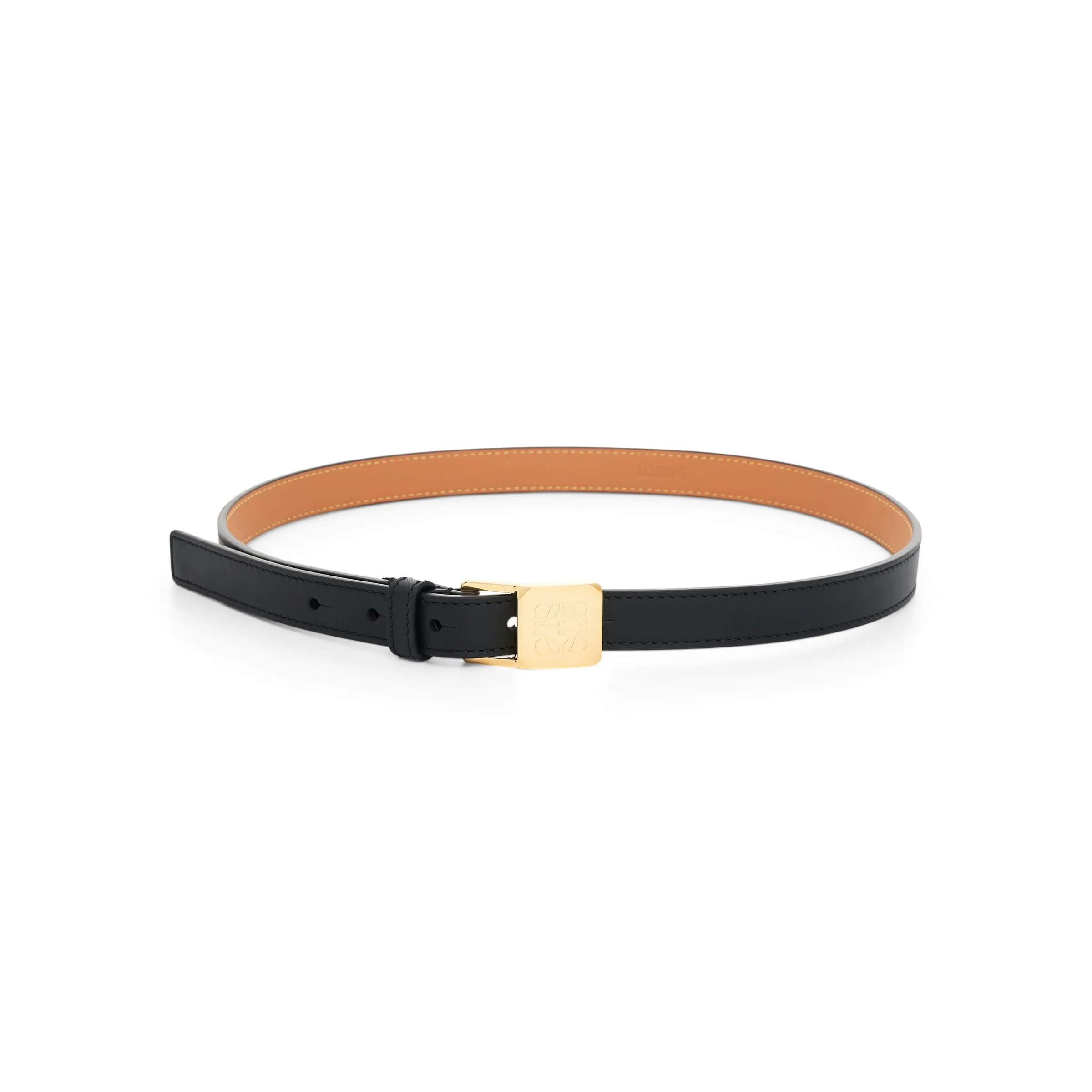 Amazona Padlock 2cm Belt in Black/Gold