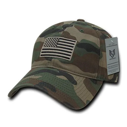 America USA Flag Tonal Dad Hats - A03