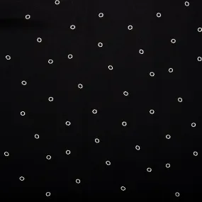 Assorted Polyester Print - Eyelet - Black / White