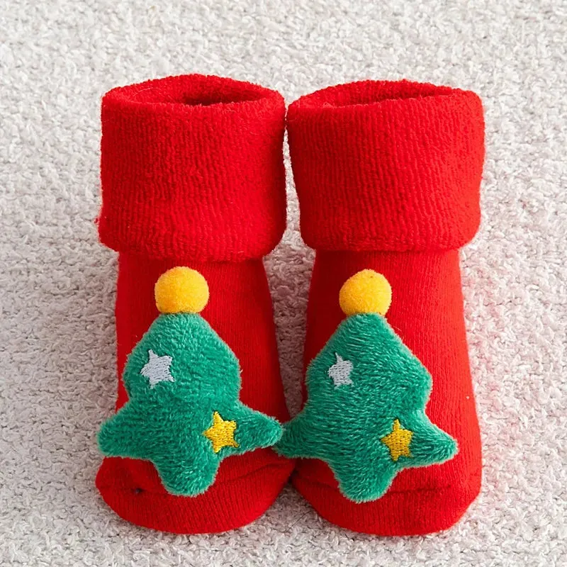 Baby Non-slip Printed Soft Christmas Socks