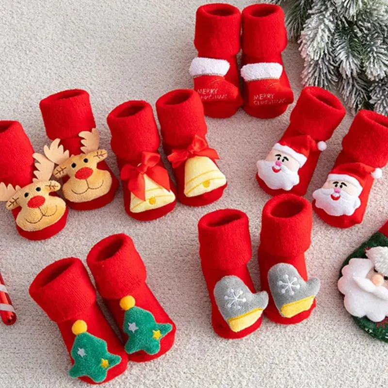 Baby Non-slip Printed Soft Christmas Socks