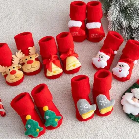 Baby Non-slip Printed Soft Christmas Socks