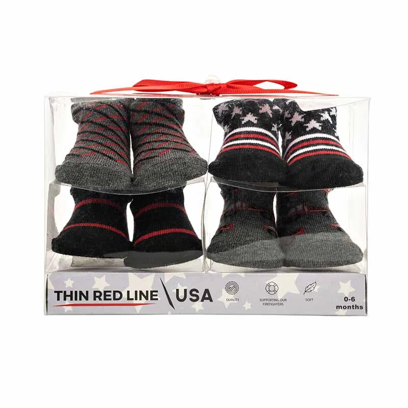 Baby - Thin Red Line Socks With Gift Box