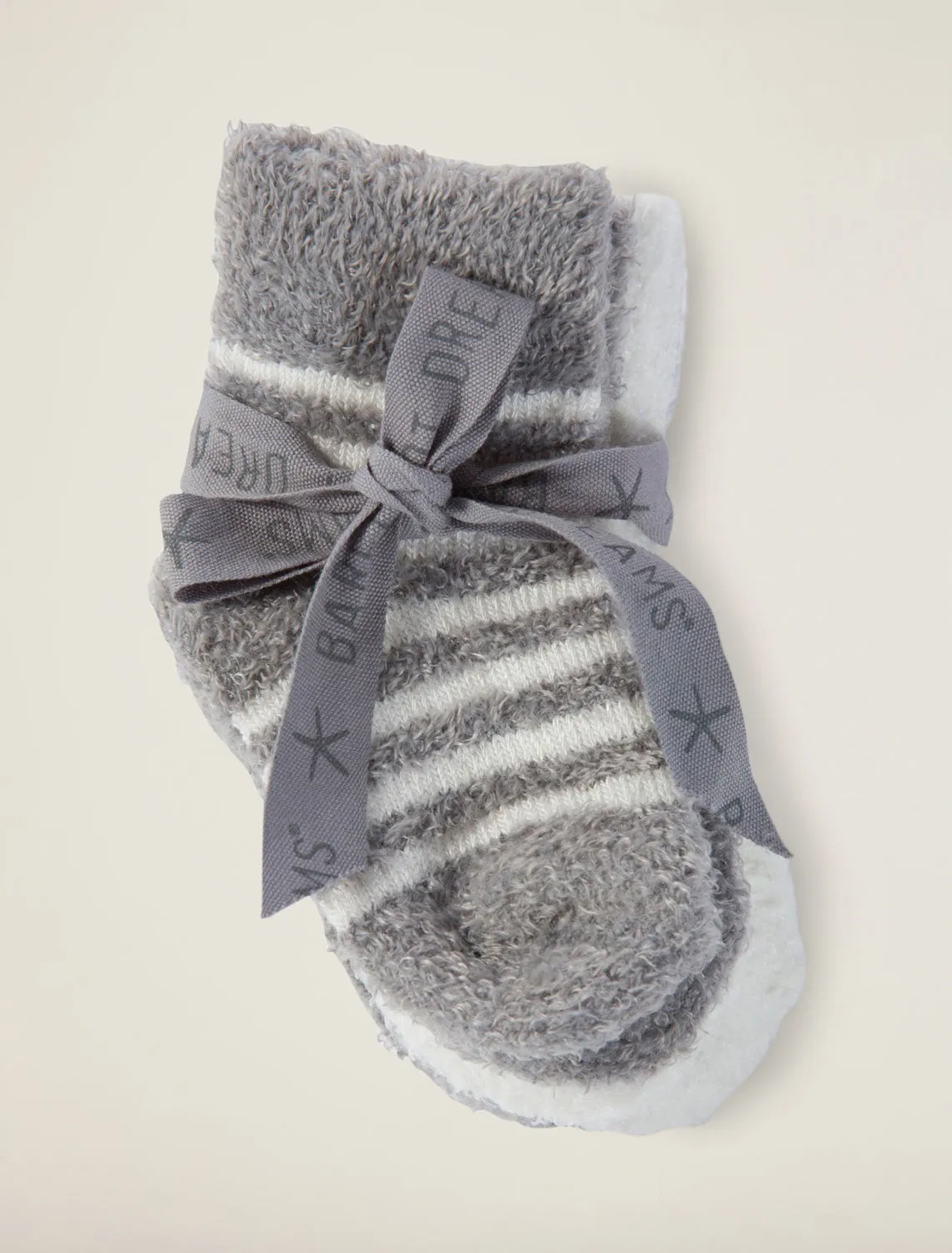 Barefoot Dreams CozyChic Lite Infant Sock Set in Pewter - Set of 3