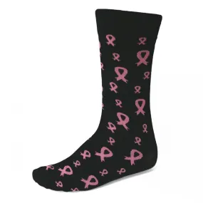 Breast Cancer Awareness Socks in Black