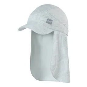 Buff Unisex Walking Hiking UPF 50 Packable Pack Sahara Cap - Light Grey