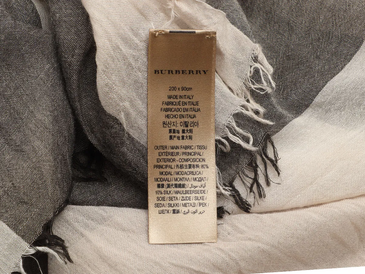 Burberry Stone Sheer Mega Check Scarf