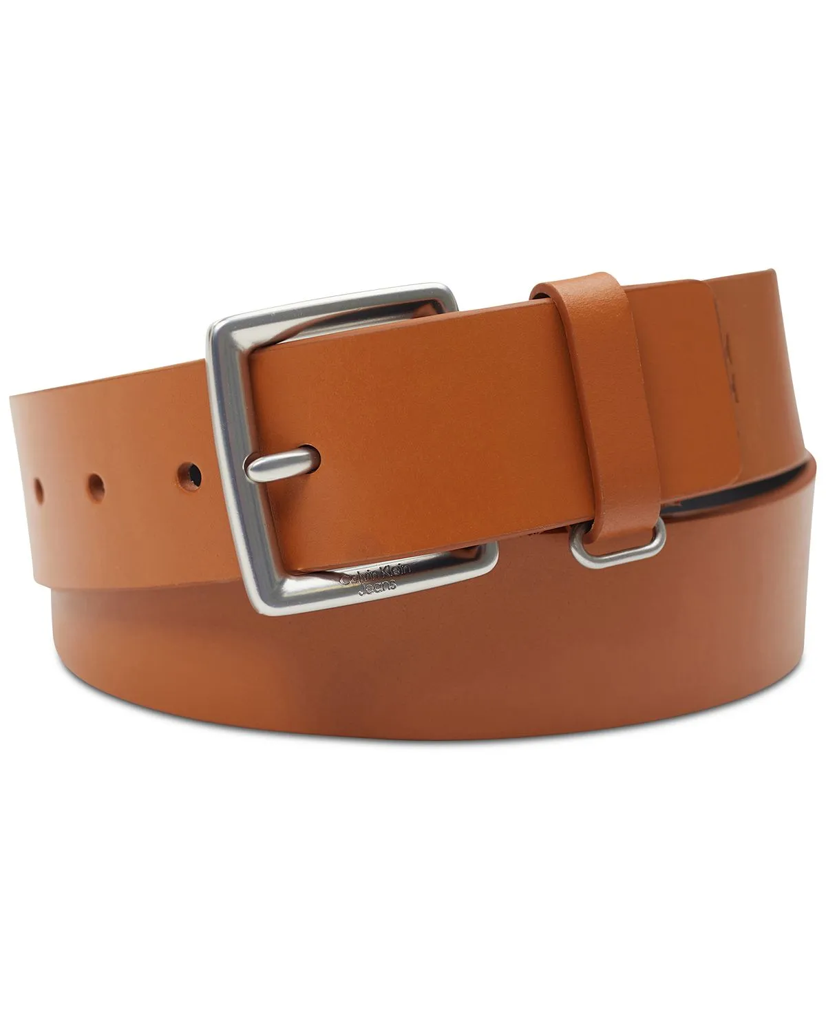 Calvin Klein Men's Leather Belt with Guardian Ring