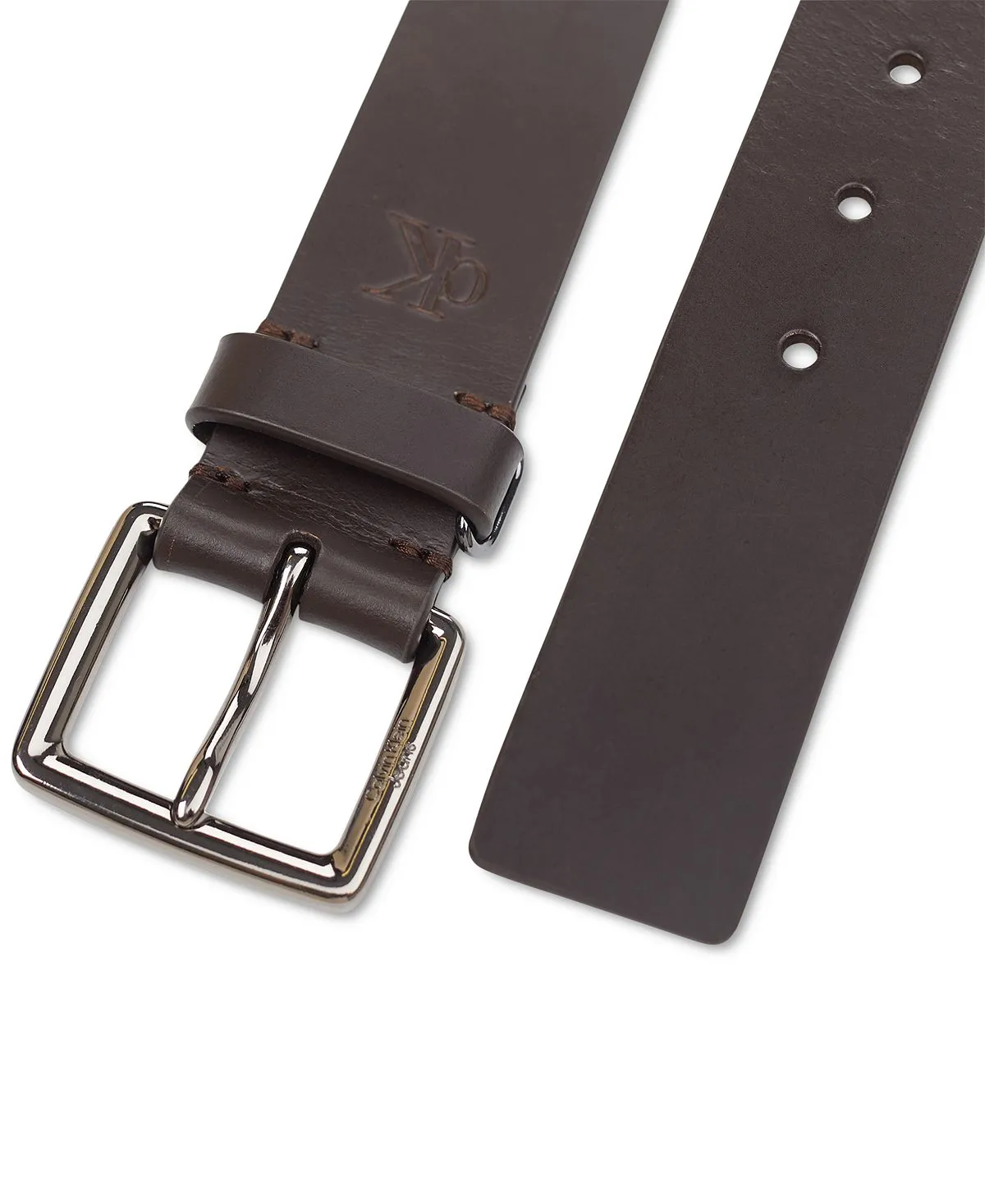 Calvin Klein Men's Leather Belt with Guardian Ring