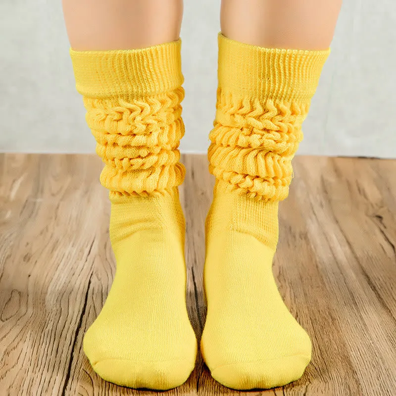 Candy Colored Soft Slouch Socks(2 Pairs)