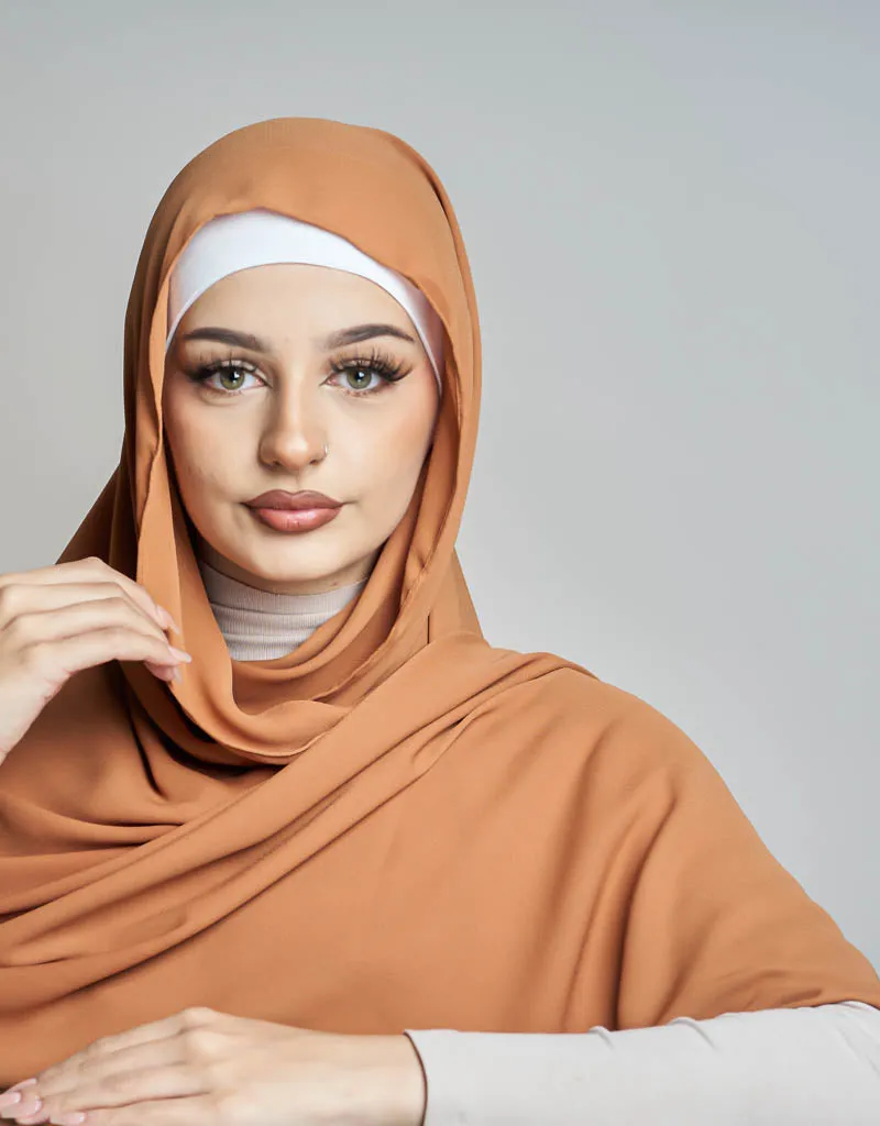 Chiffon Shawl - Shades of Dark Nude