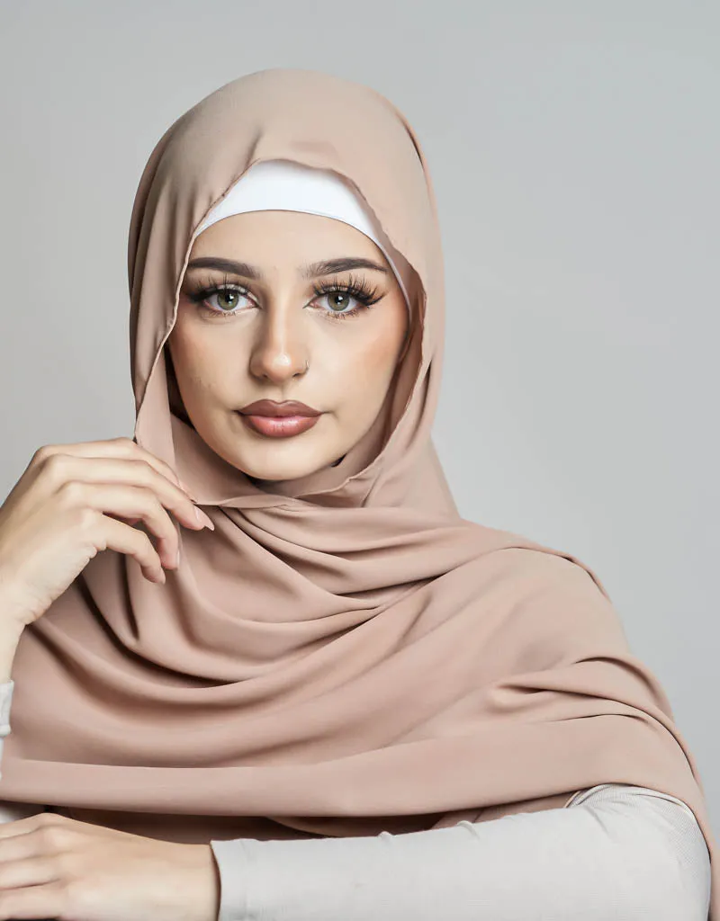 Chiffon Shawl - Shades of Dark Nude