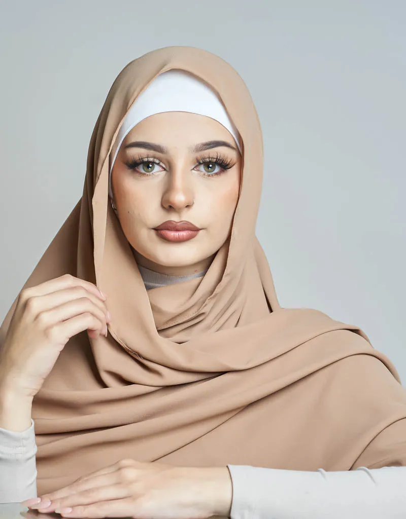 Chiffon Shawl - Shades of Dark Nude