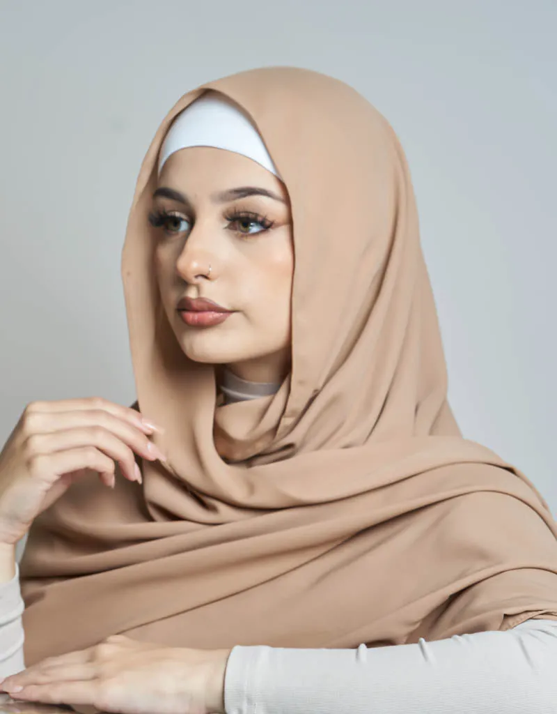 Chiffon Shawl - Shades of Dark Nude