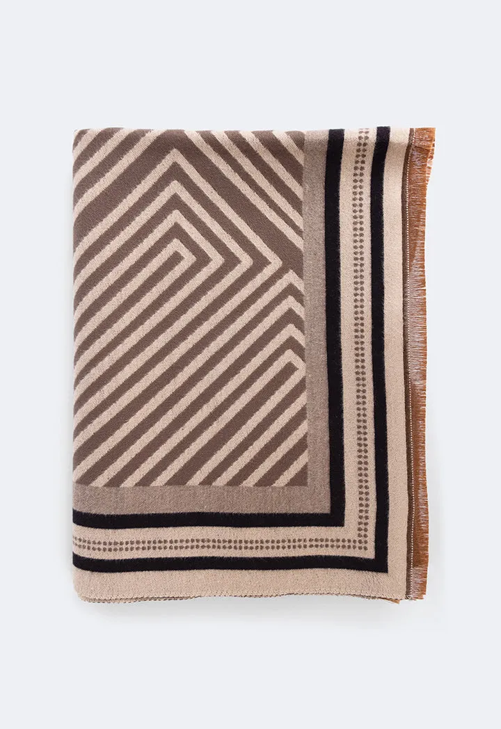 Choice Chic Geometric Pashmina Scarf Taupe