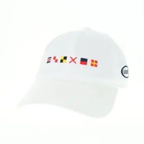 Code Flag Relaxed Twill Adjustable Hat - White