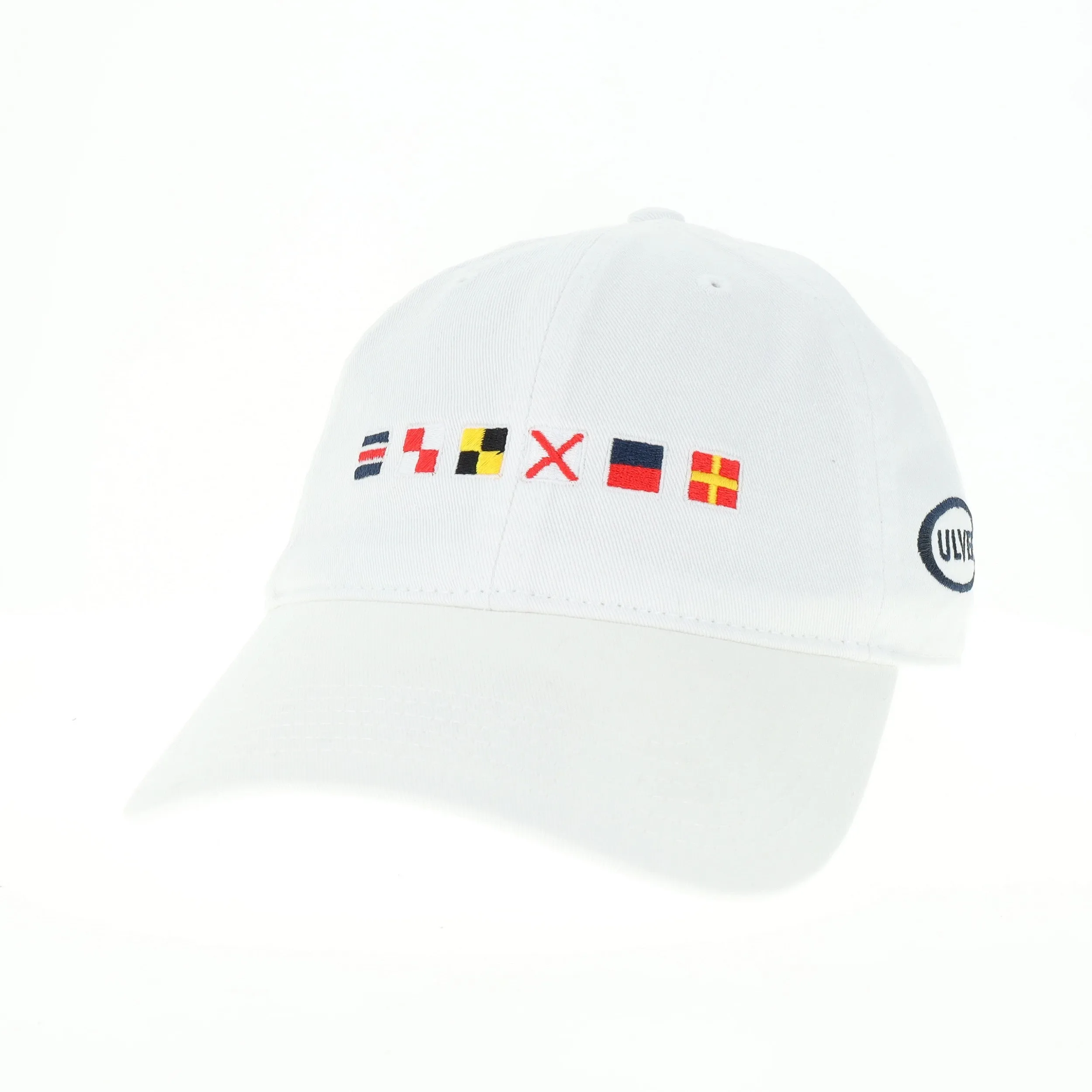 Code Flag Relaxed Twill Adjustable Hat - White