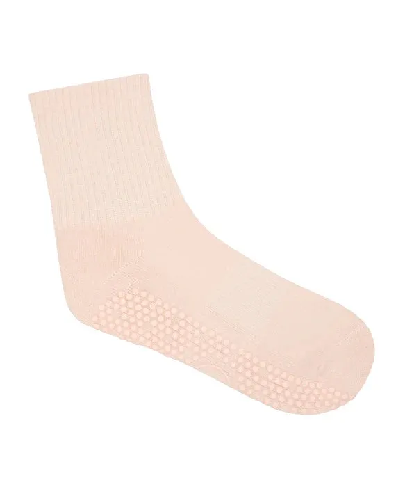 Custom Crew Grip non slip Sock soft pink