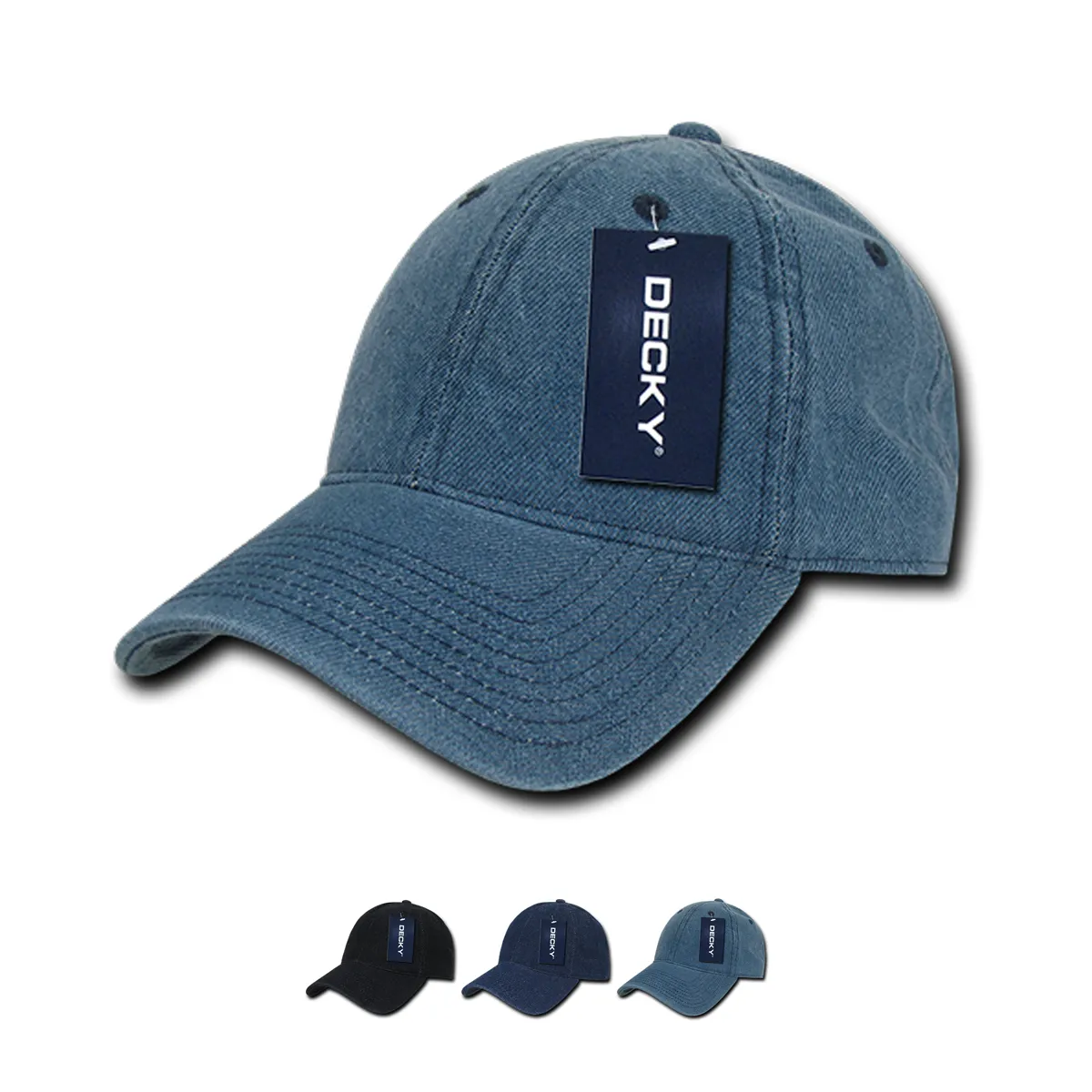 Decky 235 - 6 Panel Low Profile Relaxed Denim Cap - CASE Pricing