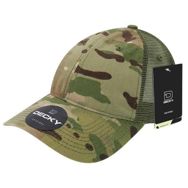 Decky 6305 - Multicam Relaxed L/C Trucker Cap, MultiCam Camo Trucker Hat