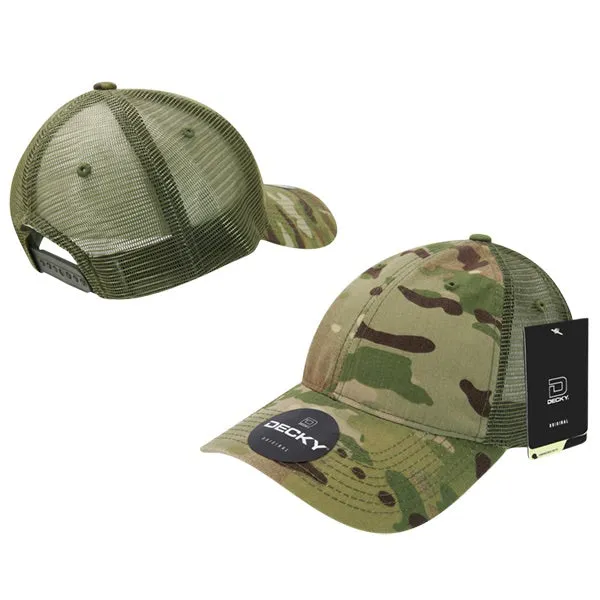 Decky 6305 - Multicam Relaxed L/C Trucker Cap, MultiCam Camo Trucker Hat