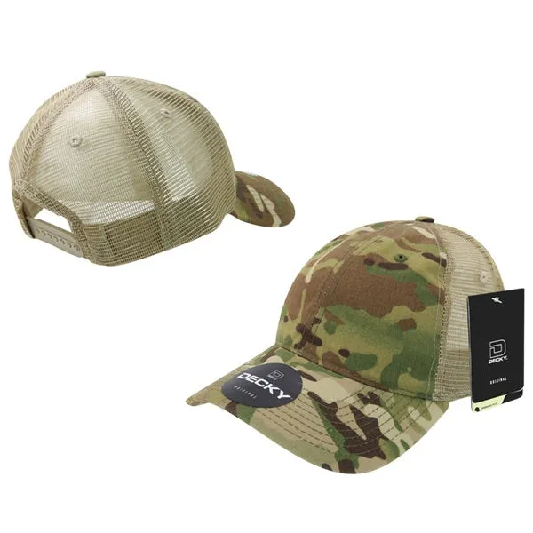 Decky 6305 - Multicam Relaxed L/C Trucker Cap, MultiCam Camo Trucker Hat