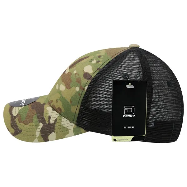 Decky 6305 - Multicam Relaxed L/C Trucker Cap, MultiCam Camo Trucker Hat