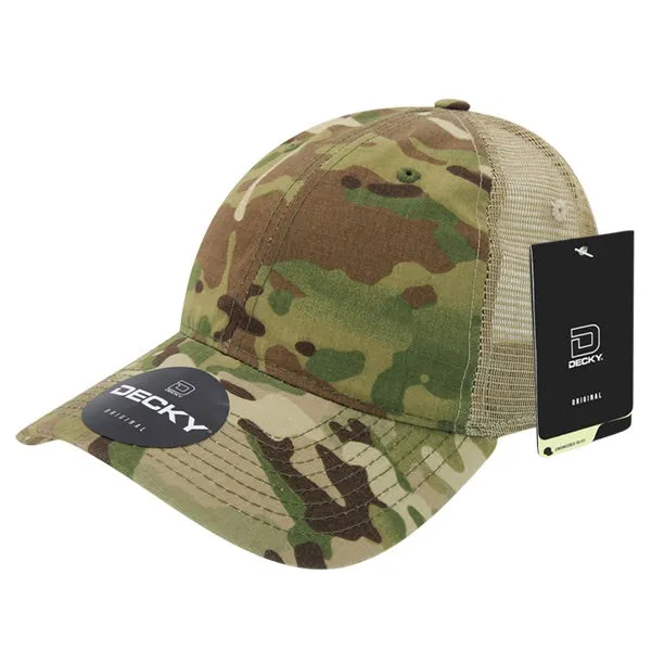 Decky 6305 - Multicam Relaxed L/C Trucker Cap, MultiCam Camo Trucker Hat