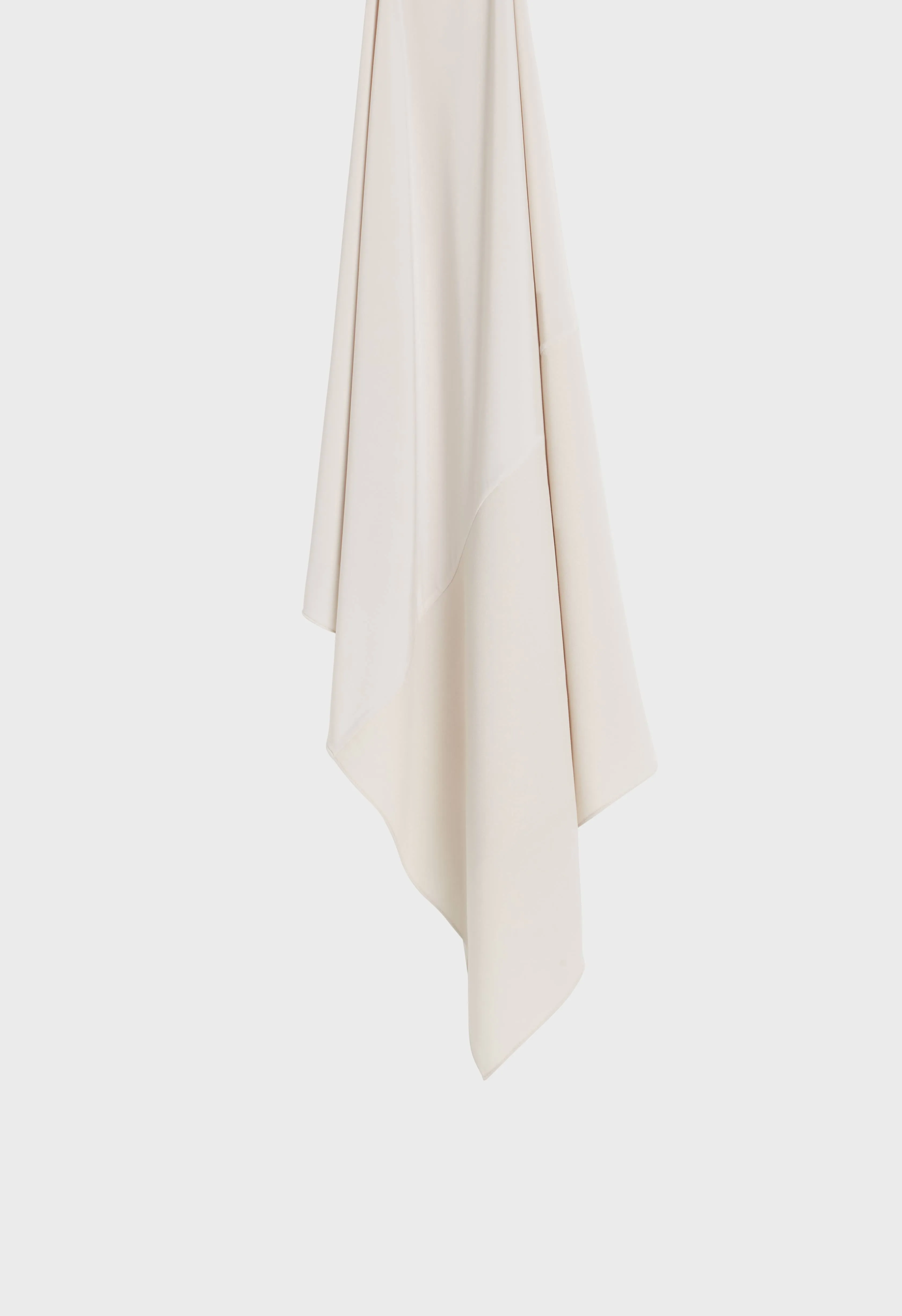 Dull Satin Edge Scarf | Biscuit