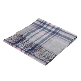 Edinburgh Cashmere Scarf Carnival Check Ash