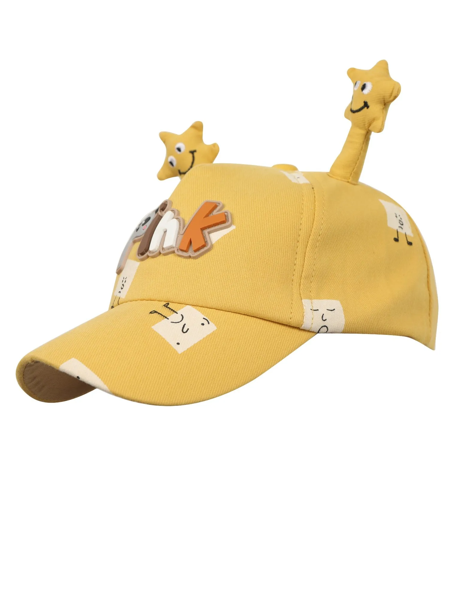 FabSeasons Cotton Cap for Boys & Girls with Antler, Fits for 1-4 years kids, Velcro adjustment at back