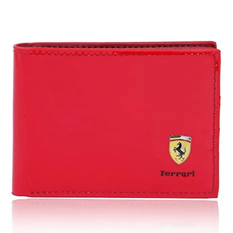 Ferrari Original Men's Red Shine Leather Wallet