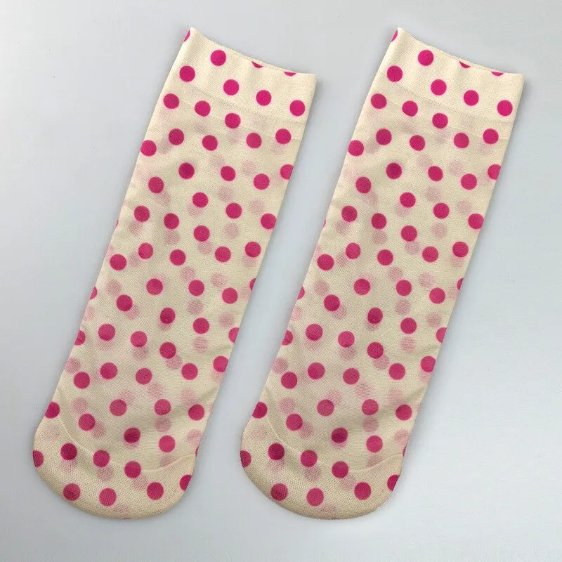 Flower Butterfly Pattern Print Soft Ankle Socks