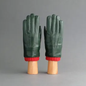 Gentlemen's Gloves from Green Loden Hair Sheep Nappa Lined With Cashmere