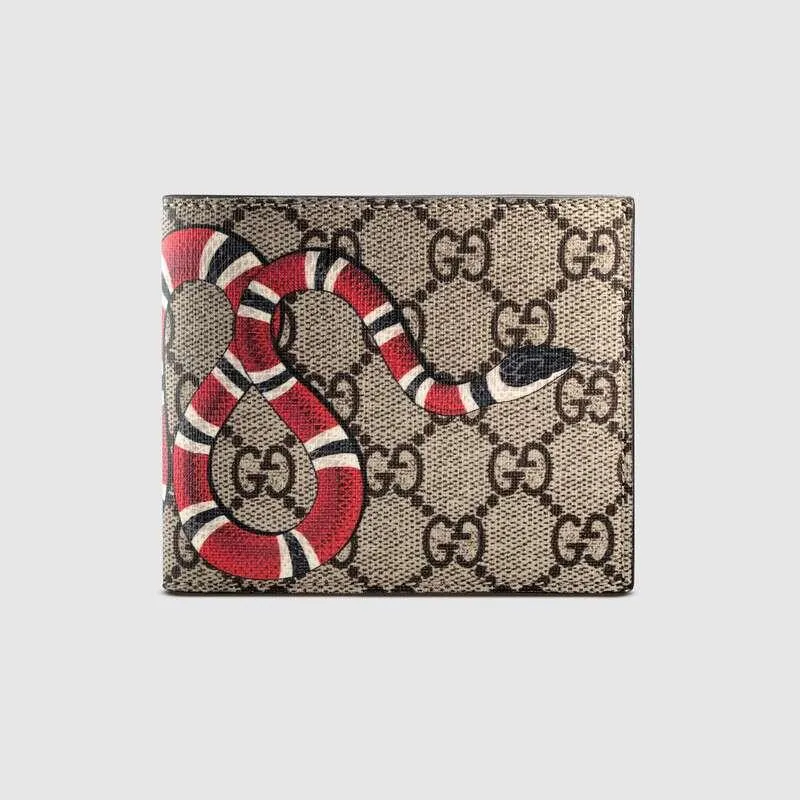 GG Supreme Snake Leather Wallet