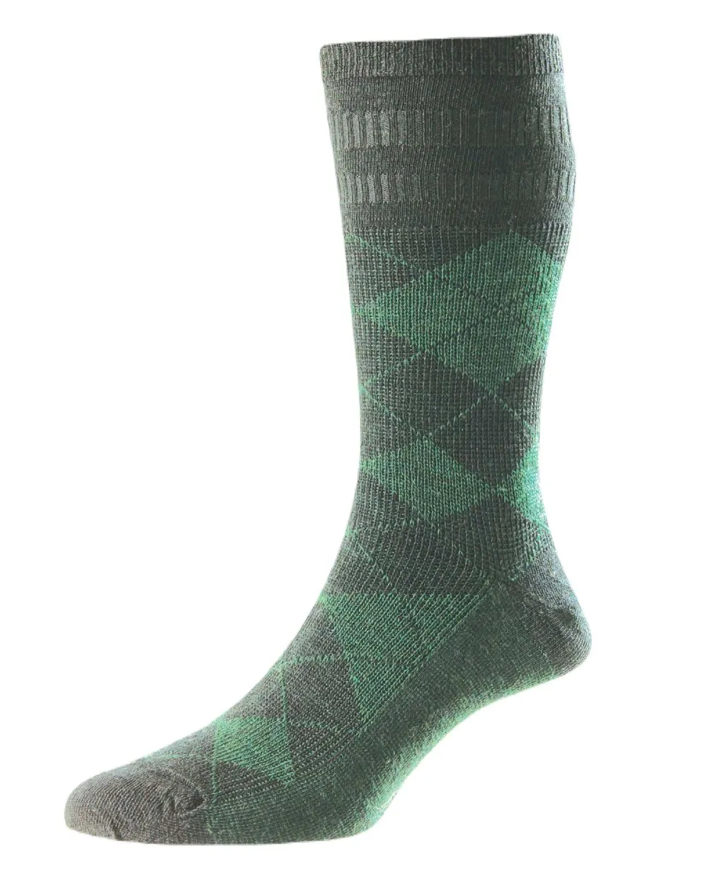 HJ Hall Argyle Wool Softop Socks