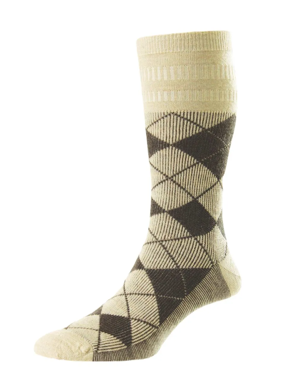 HJ Hall Argyle Wool Softop Socks