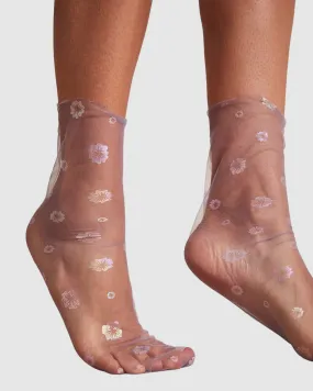 Hologram Daphne Socks - Violet