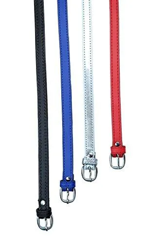 Krystle Girl|Woman Canvas/PU Leather Belts Belt Pack of 4 (Navy, Red, Silver, Brown)