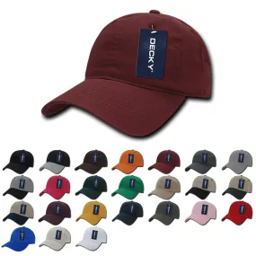 Lot of 6 Decky Cotton Dad Hats Relaxed Baseball Caps Bulk