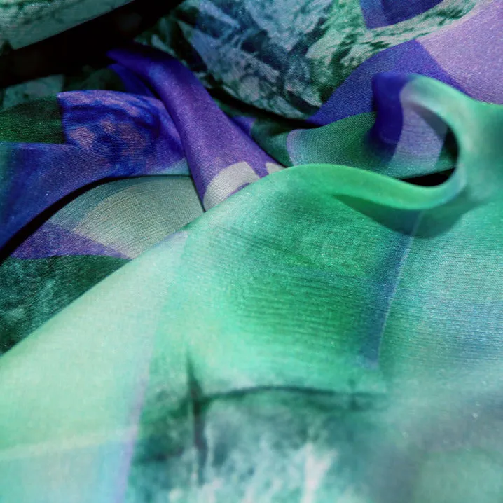 < Limited Edition > Silk Chiffon Scarf "Ceci n'est pas un vetement"