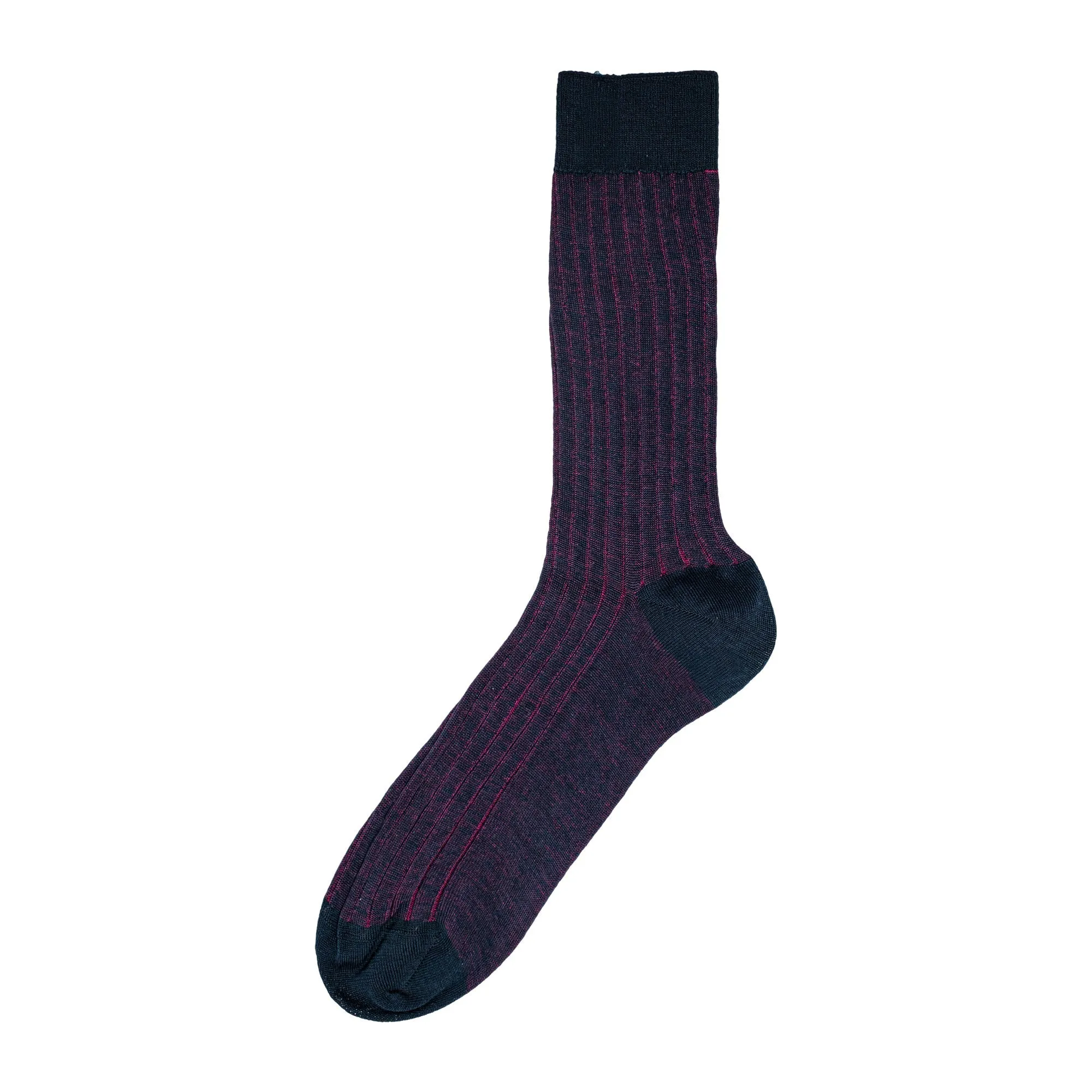 Men's Super Fine 8x1 Shadow Rib Standard Length socks