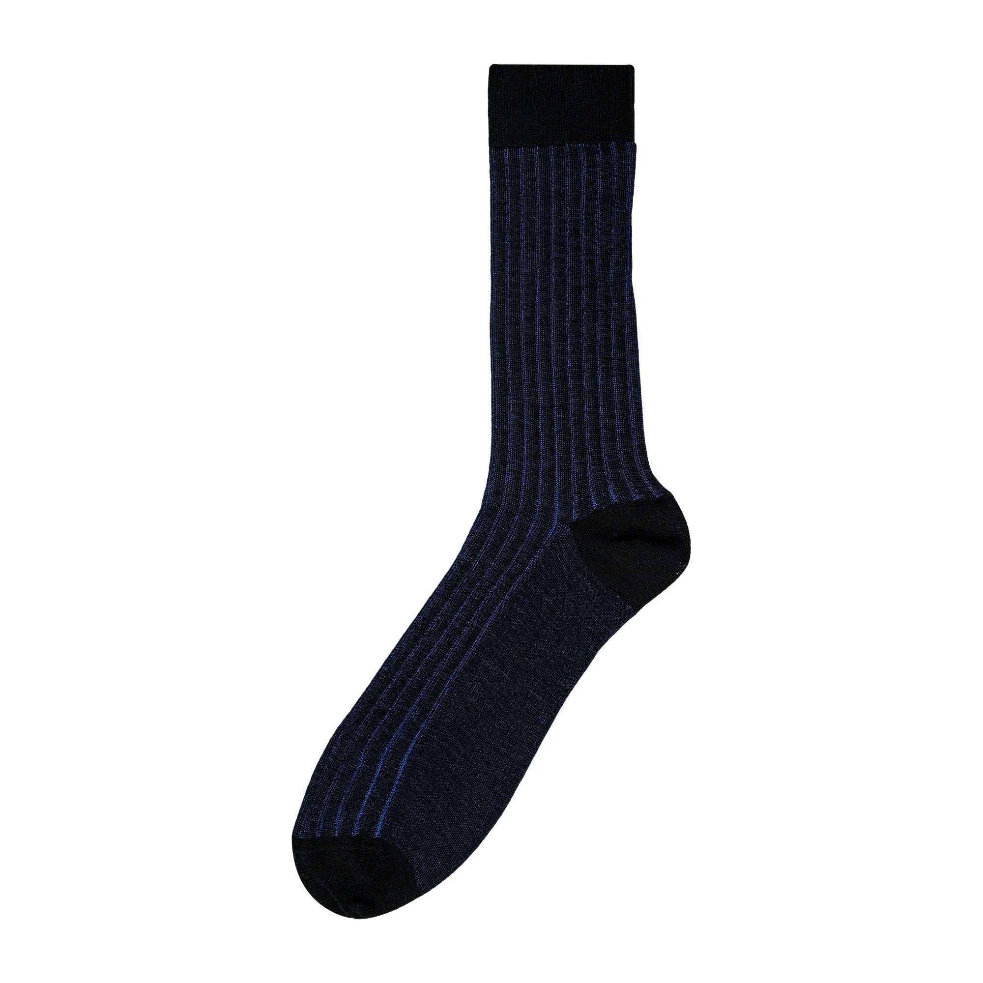 Men's Super Fine 8x1 Shadow Rib Standard Length socks