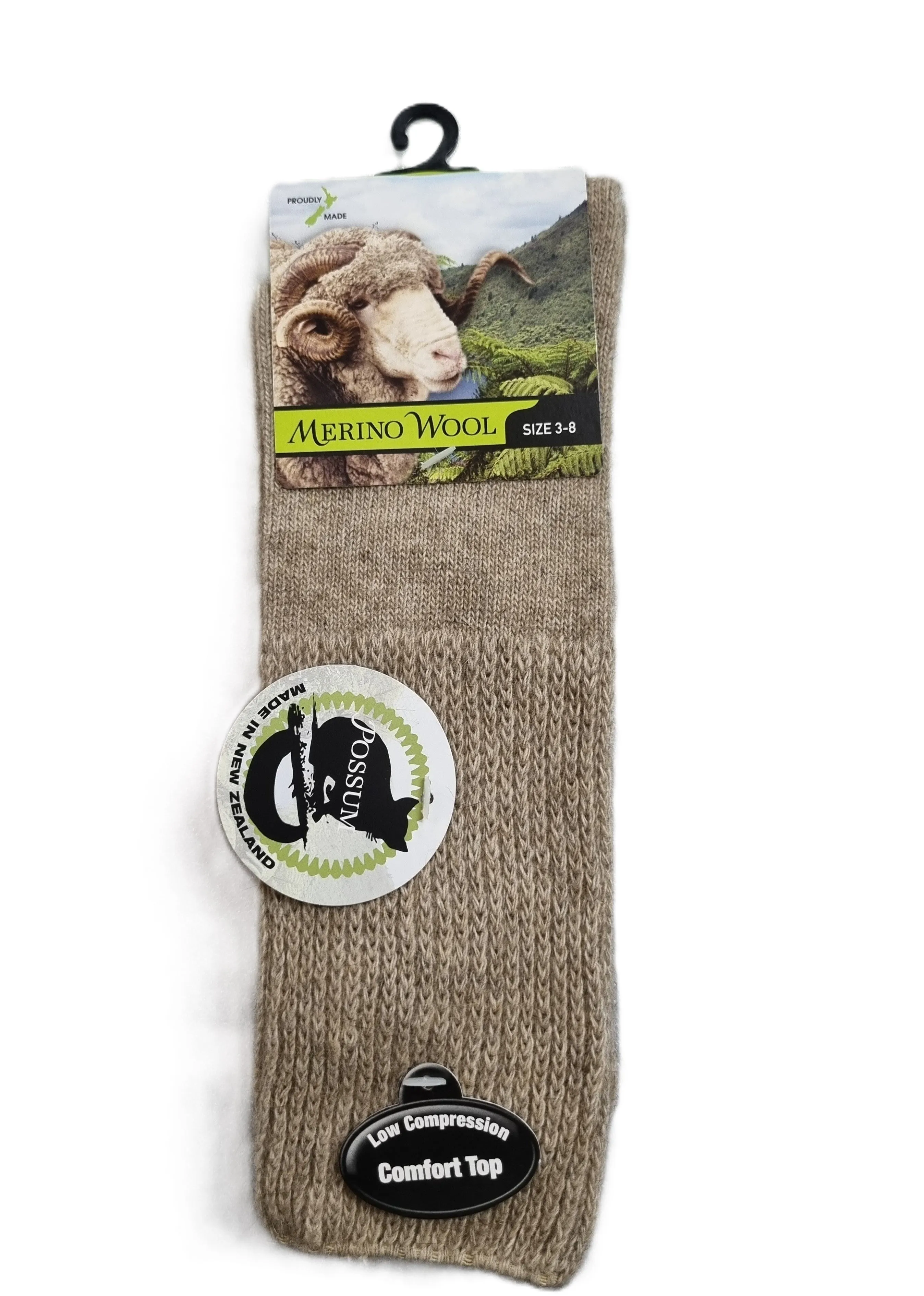 Possum Merino Fine Soft Top Socks